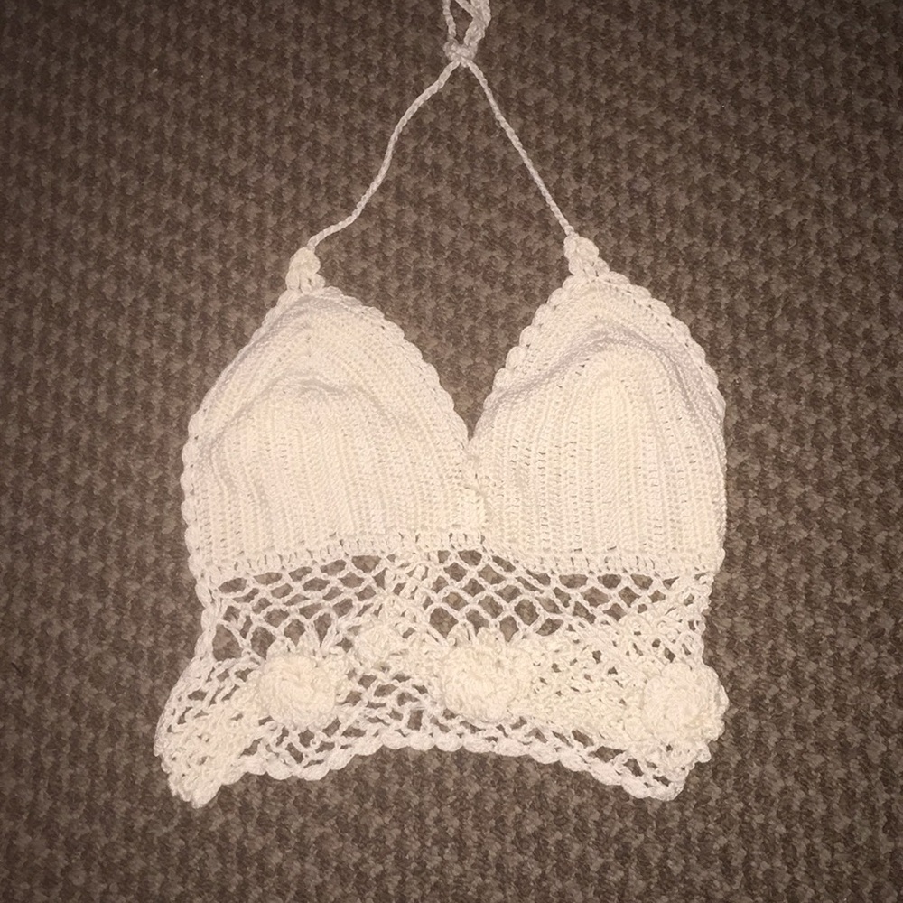 Lace halter top